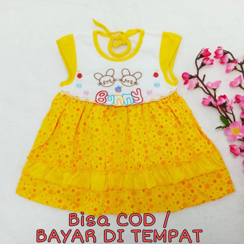 [Ss-1017] Dress Kutung Baby 0-12 bulan / Baju Anak Perempuan model balon bahan kaus / Baju Bayi