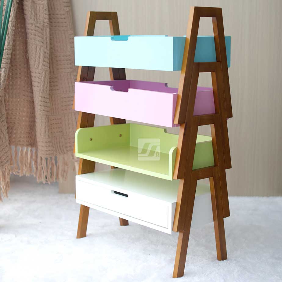 Rak Kayu Serbaguna Minimalis Kamar Tidur BRISBANE PINK