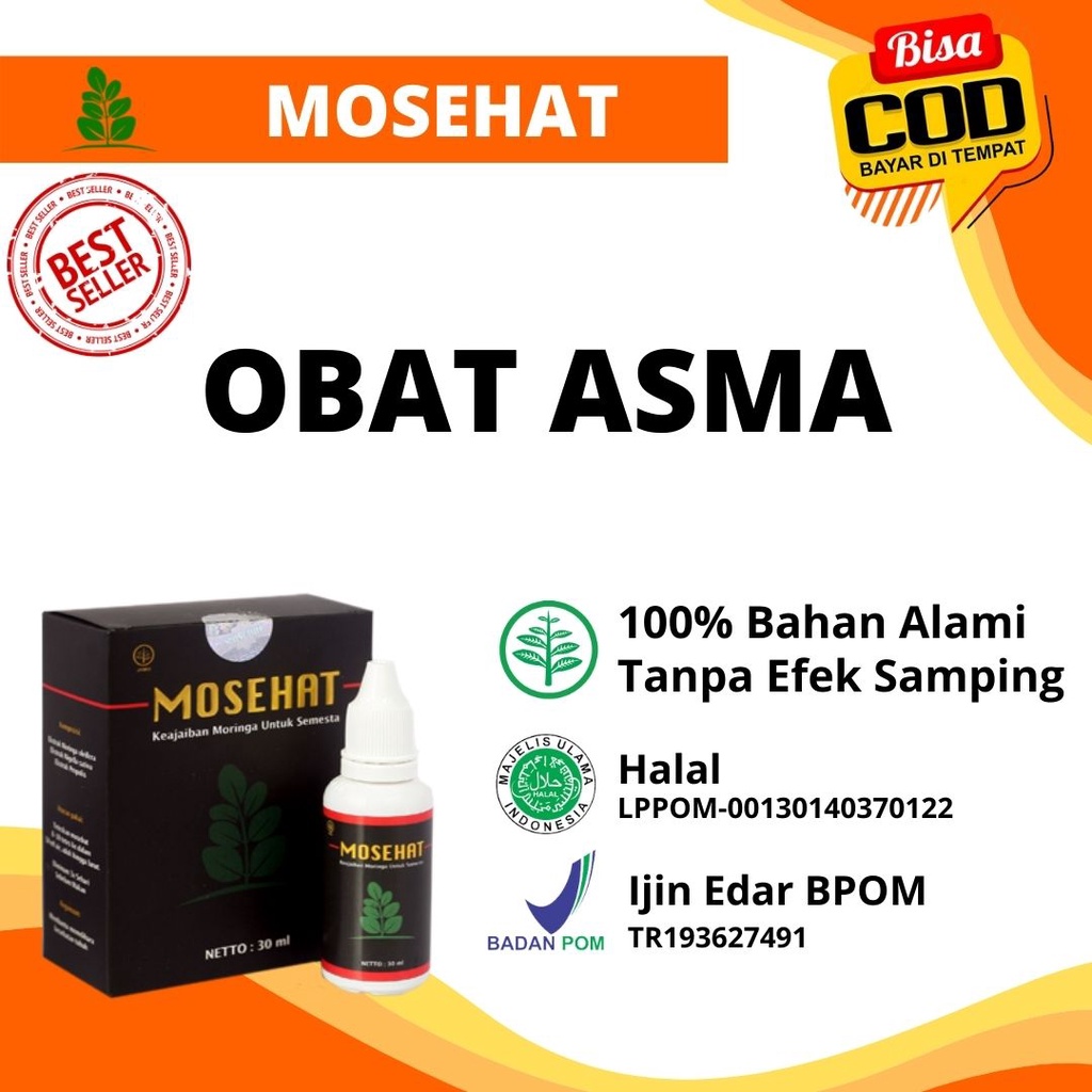 MOSEHAT Obat Asma Sesak Nafas Napas Herbal Alami Paling Ampuh BPOM