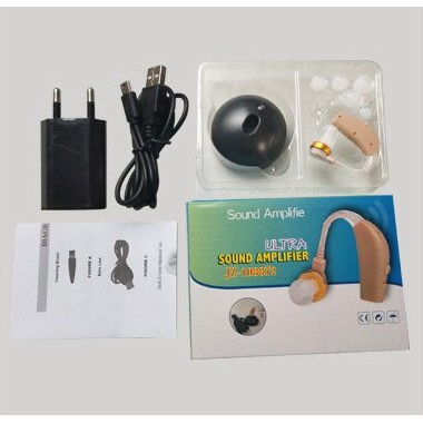 Alat Bantu Dengar Telinga Cas Rechargable Hearing Aid Aids ABD Orang Tua Tuli Budek Tuna Rungu 88F2