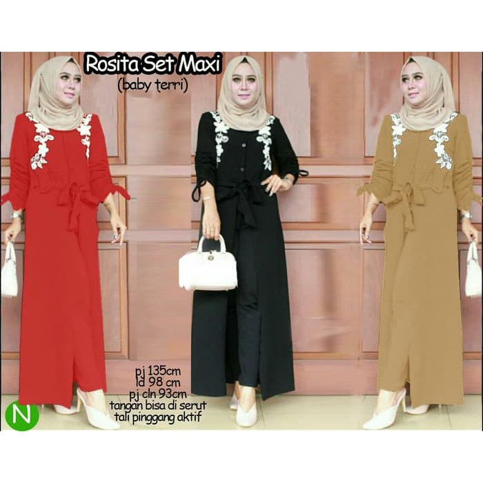 75147- rosita set maxi - Hitam