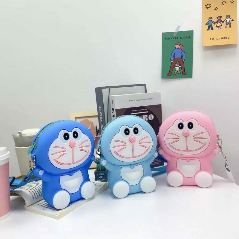 family games Tas selempang rubber jelly anak dewasa karakter jumbo lucu HP bebek doraemon sally duck