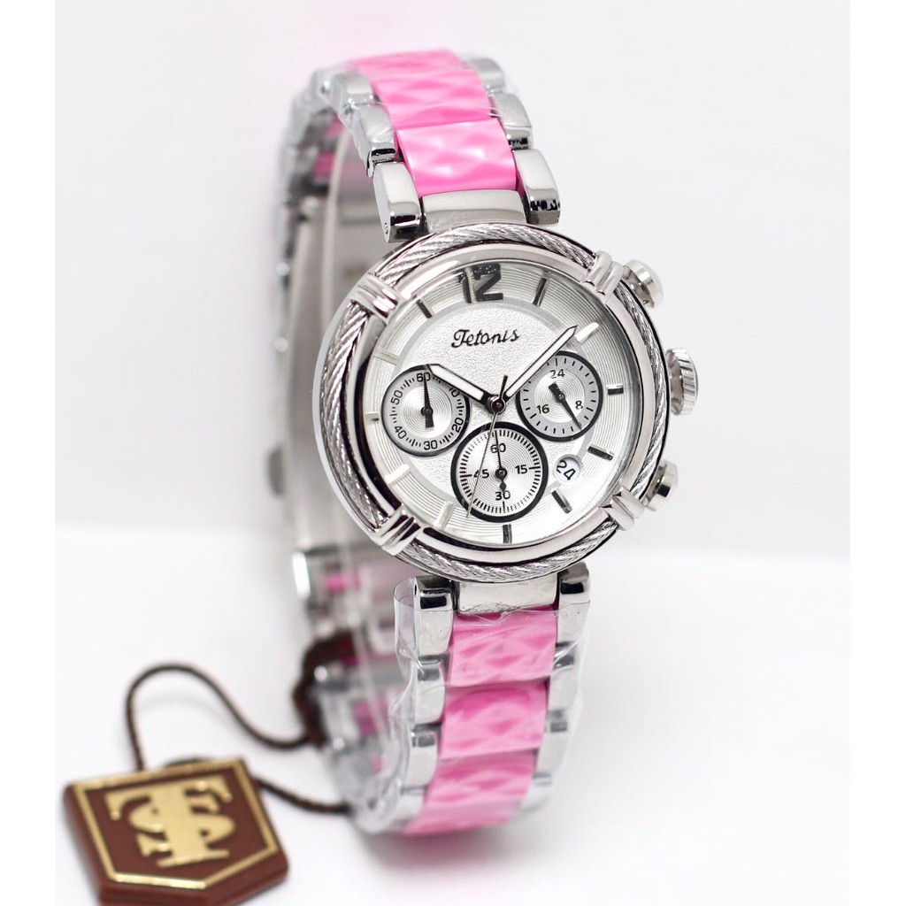 Tetonis TS908 - Jam Tangan Wanita Murah - Anti Air - Analog Quartz - Tali Keramik - Original