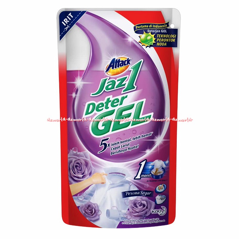 Attack Jaz 1 Deter Gel 5x Lebih Kental Sabun Cuci Cair Gel 750ml Pesona Segar Semerbak Cinta Atack Jaz1