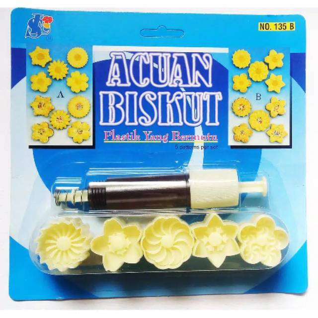 Acuan 135b Cetakan Biskuit 5 In 1