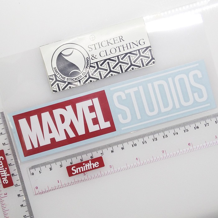 Stiker Marvel Studios Logo Cutting Sticker untuk aksesoris Motor Mobil 18 cm