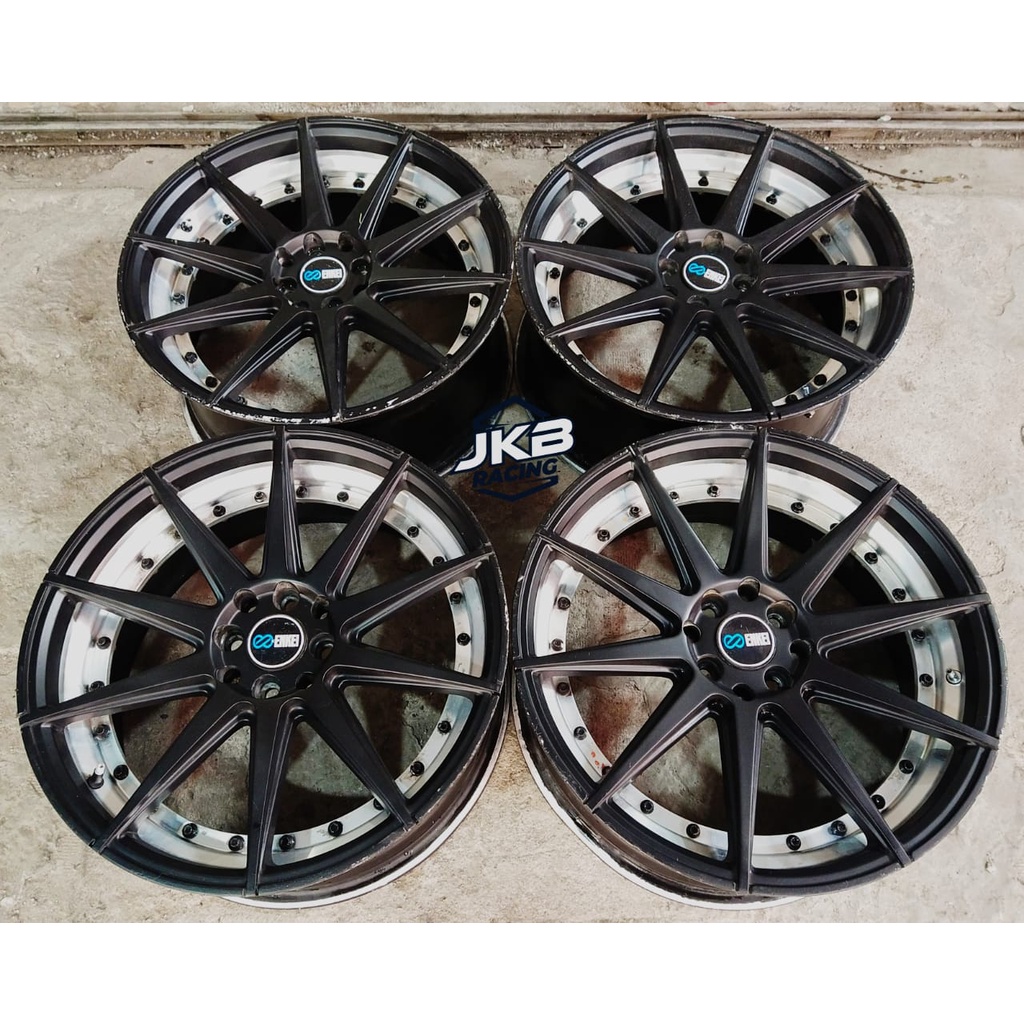 VELG SEKEN MOBIL BEKAS RACING JARI JARI ENKEI RING 18 LEBAR 8 PCD 4x100 4X114 ET 45