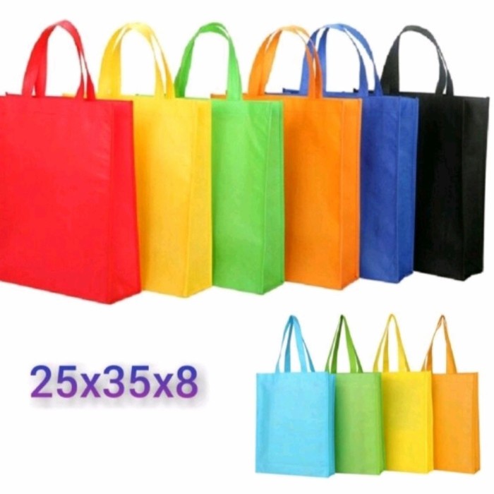 

NEW (25x35x8) Tas Spunbond / Tas Kain / Goodie Bag / Tas Souvenir / Kanton - Pink