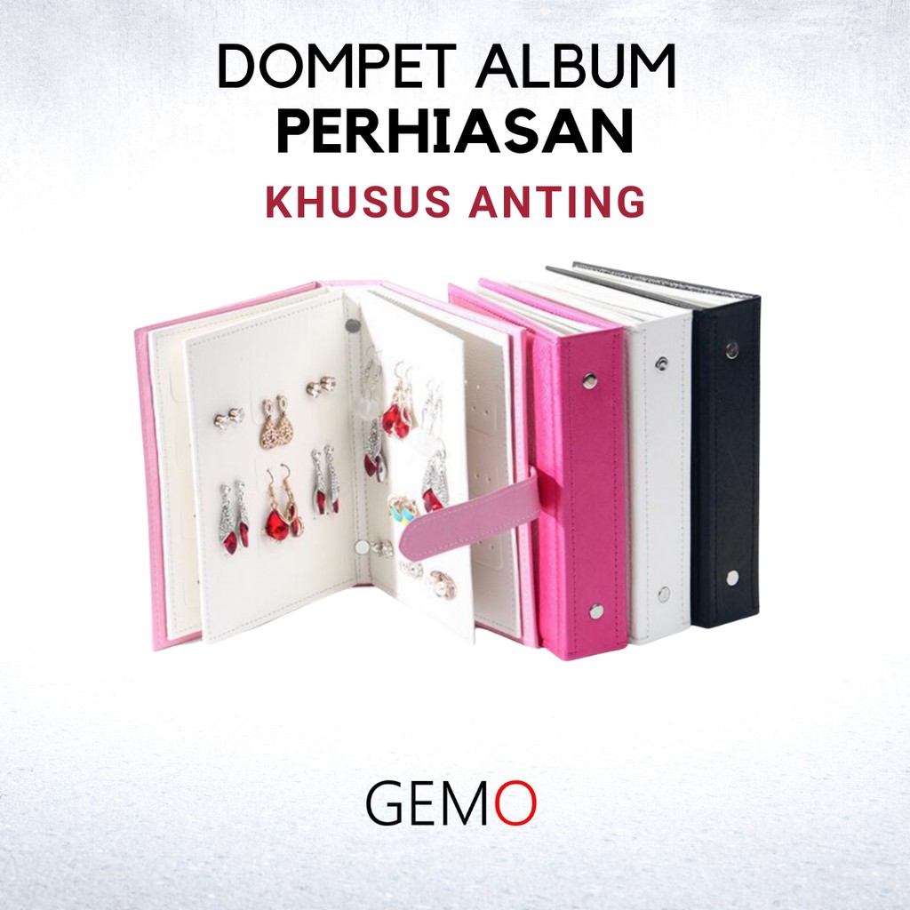 Dompet ALBUM Display Anting Perhiasan Jewerly Tersedia Tiga Warna Display Jewelry Murah Unik Lucu