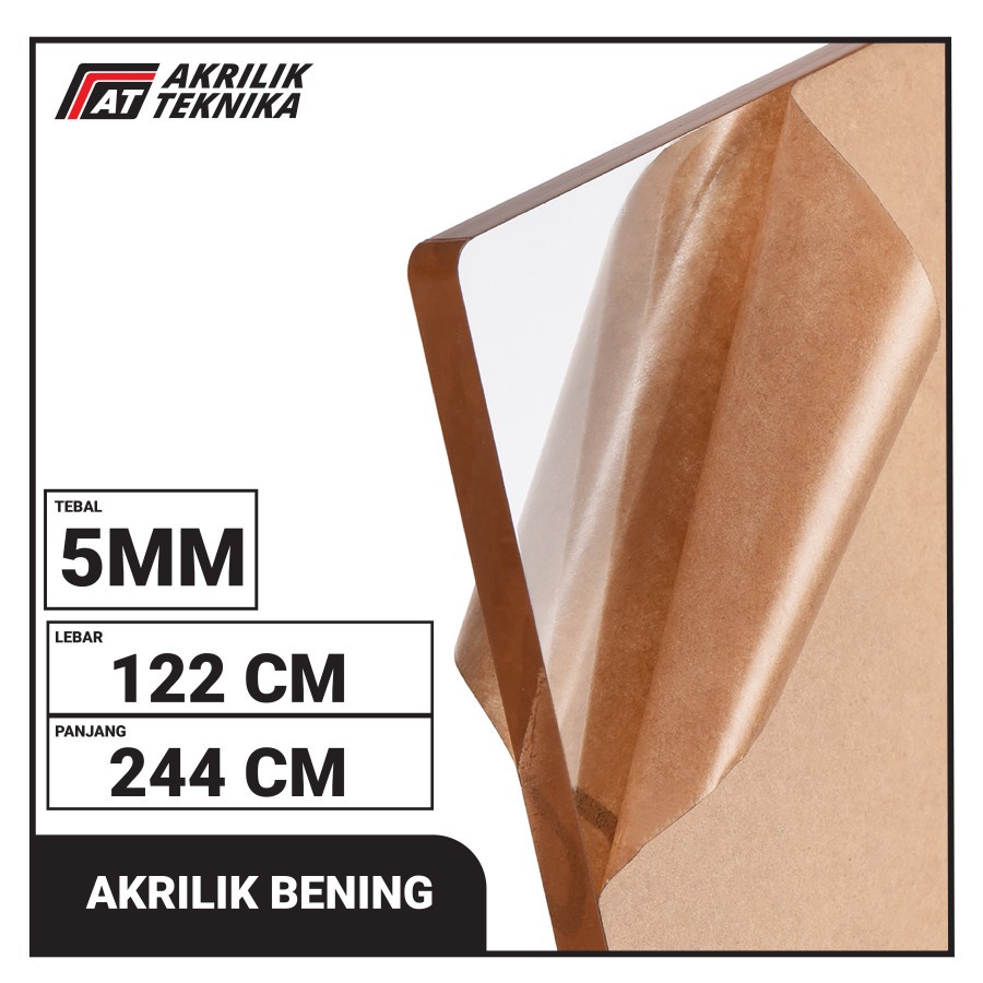 CUSTOMAKRILIK 122 X 244 BENING / CLEAR 5MM LEMBARAN ACRYLIC BERKUALITAS
