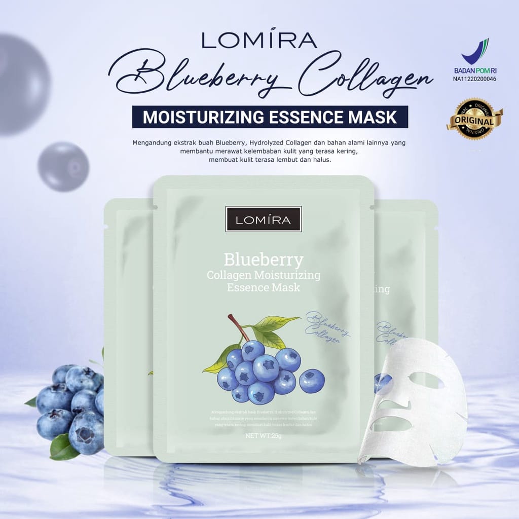 LOMIRA Sheet Mask essence brightening Skincare Masker Wajah topeng 0.02 gr