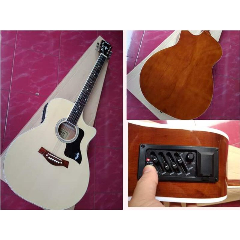 COD Gitar akustik elektrik Taylor (lengkap tas, kabel jek,pick) Siap pakai