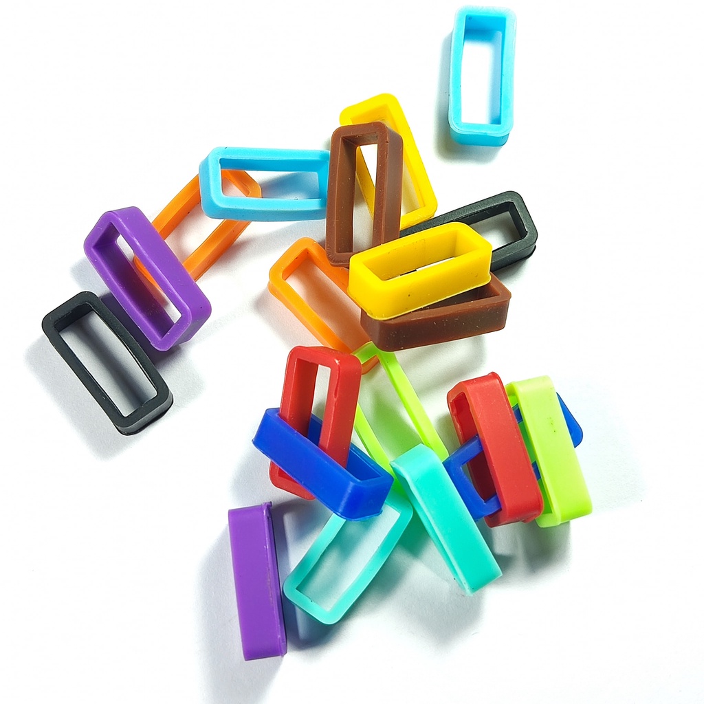 Ring Loop Ikatan Tali Karet Jam Tangan Rubber 18mm Warna