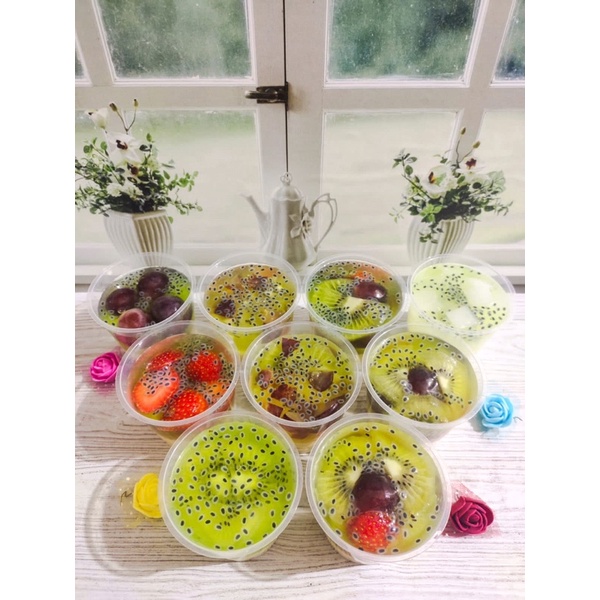 

pudding susu buah segar