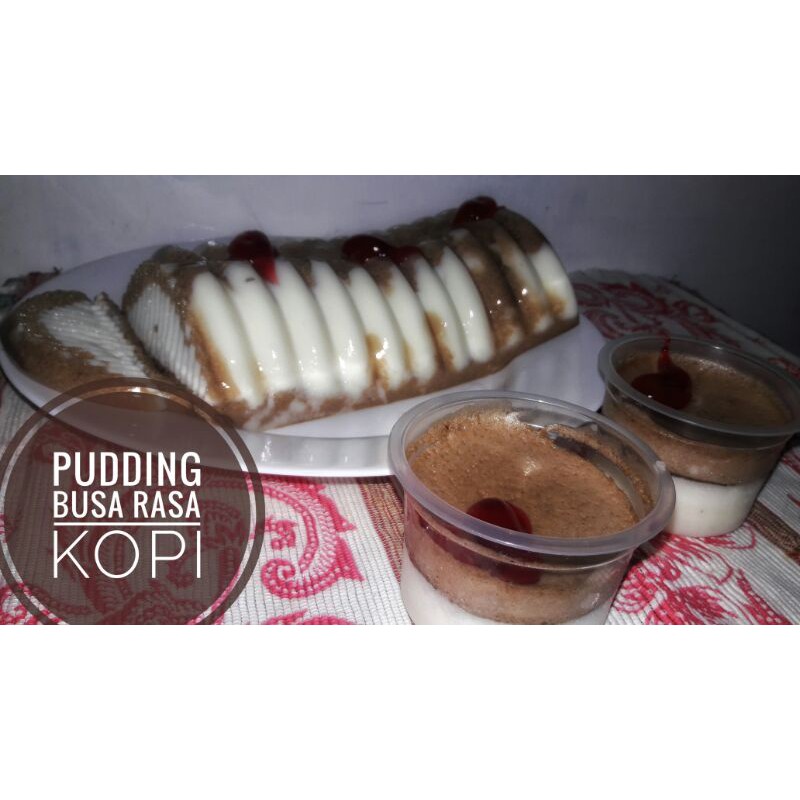 

Pudding Busa Telur Organik Rasa Kopi ukuran 1/2 Loyang