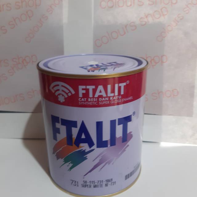 CAT  FTALIT KAYU BESI WARNA SUPER WHITE/PUTIH 731 ISI 1KG