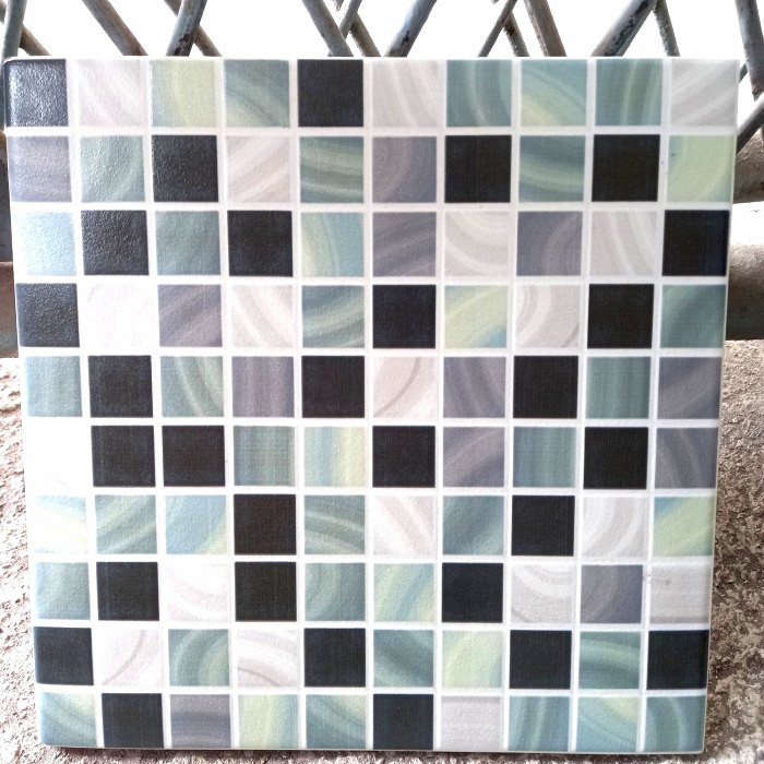 KERAMIK DINDING KAMAR MANDI 25X25 BIRU HIJAU MOZAIK TROPICAL MULIA KW1