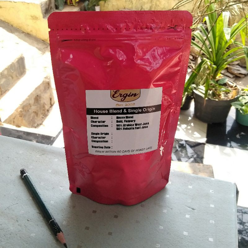 

Kopi "Ergin house blend packs for traveling