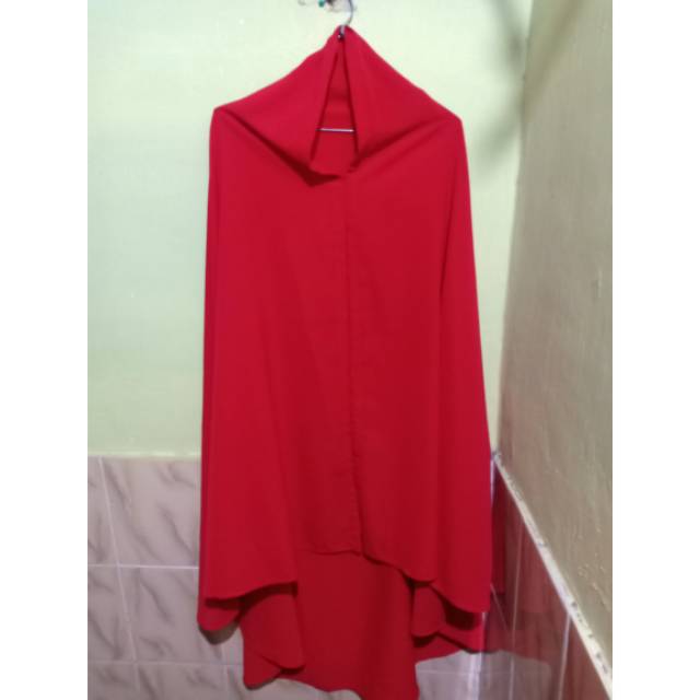 Khimar merah bata baru