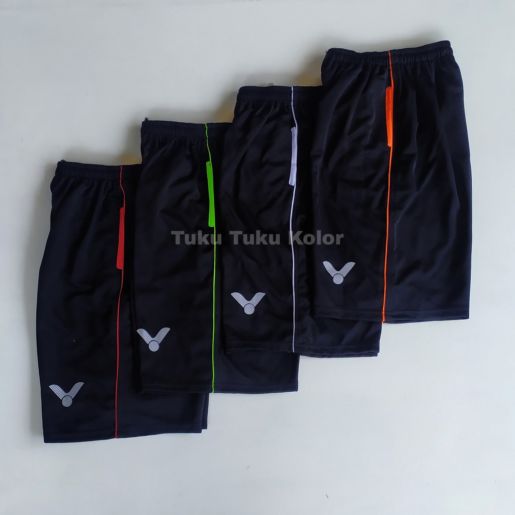 (1kg=8pcs) celana pendek olahraga badminton polos hitam/celana badminton/celana pendek sport