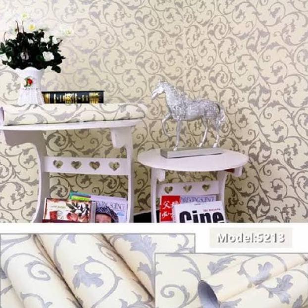 Wallpaper dinding sticker wall stiker batik spiral gold GH013