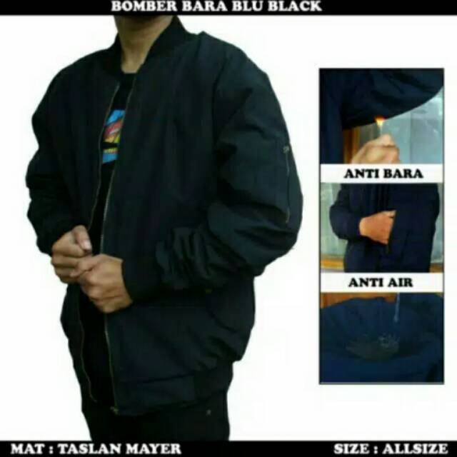 Jaket bomber/jaket bomber pria/jaket bomber anti air anti bara/jaket bomber hitam