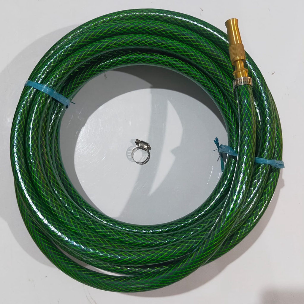 Selang 5/8 Inch Selang Air Anti Lumut + Semprotan Lurus Kuning SIAP PAKAI