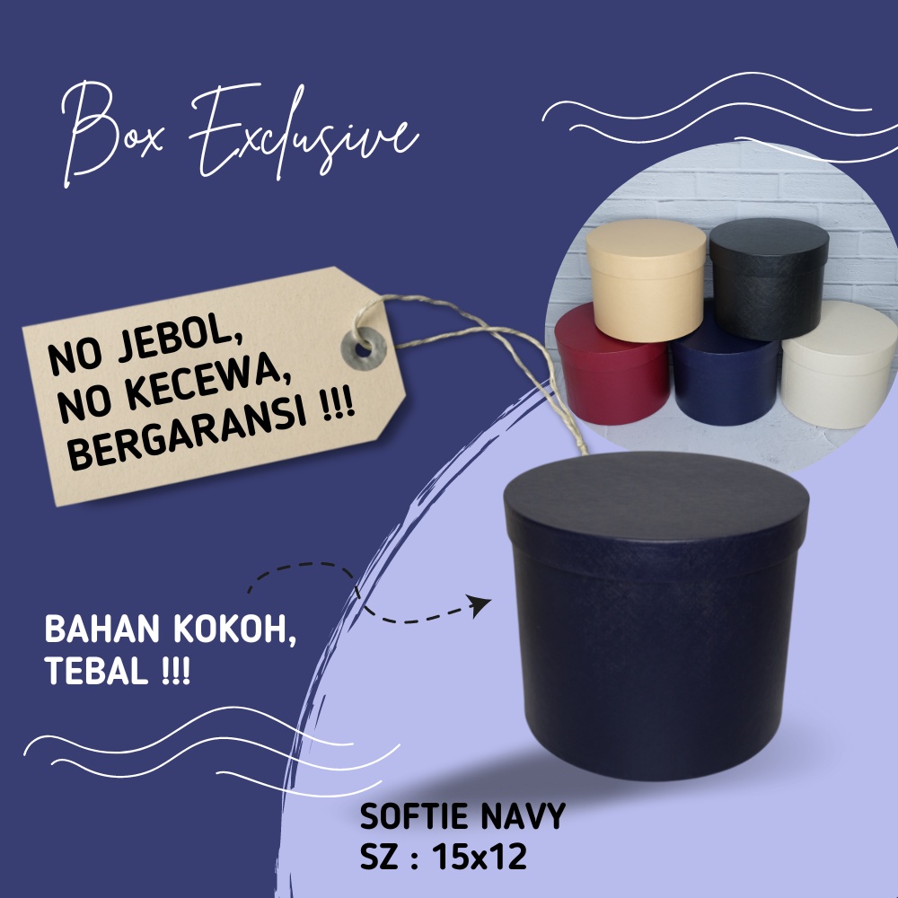 

Bloom Box Flower Bulat Round Bloom Gift Box D: 15 T: 12 WGC-5C