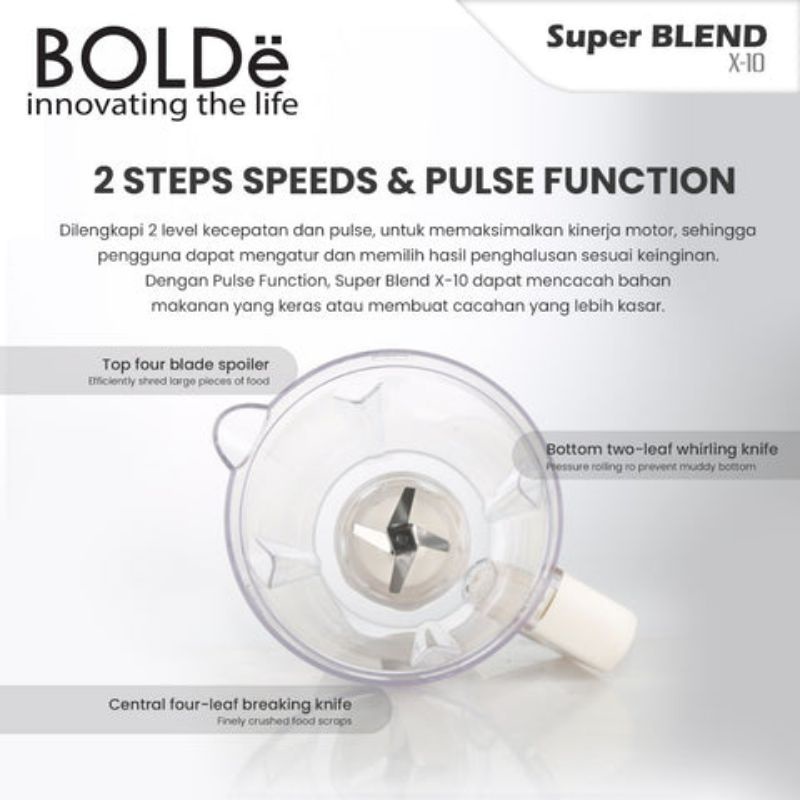 Blender Super Blend X10 Bahan Tritan Anti Pecah Original BOLDe