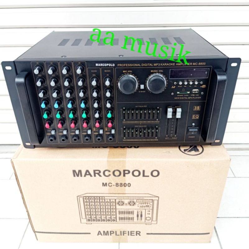 AMPLI MIXER MARCOPOLO MC-8800 SD CARD USB MP3 MC8800