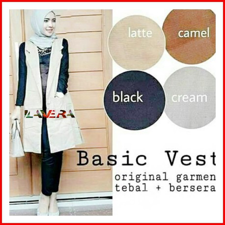 BIG SALE Cardigan Panjang Terbaru Wanita Muslimah Gaul Model Basic Vest Cardigan Vest LEBARAN