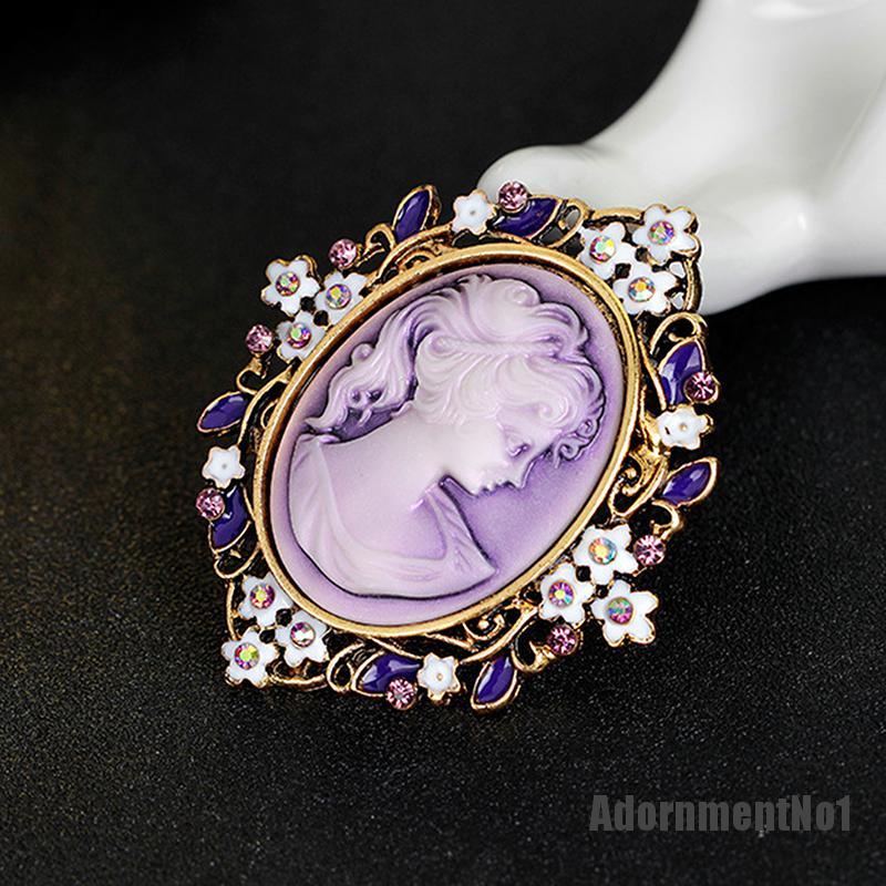 (Adornmentno1) Bros Pin Wanita Desain Cameo Victoria Hias Kristal Untuk Pesta Nikah