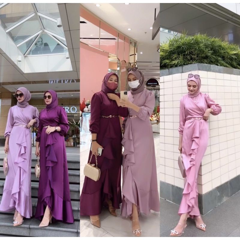 RAYA DRESS TERBARU 2022, FREE BELT CANTIK GOLD