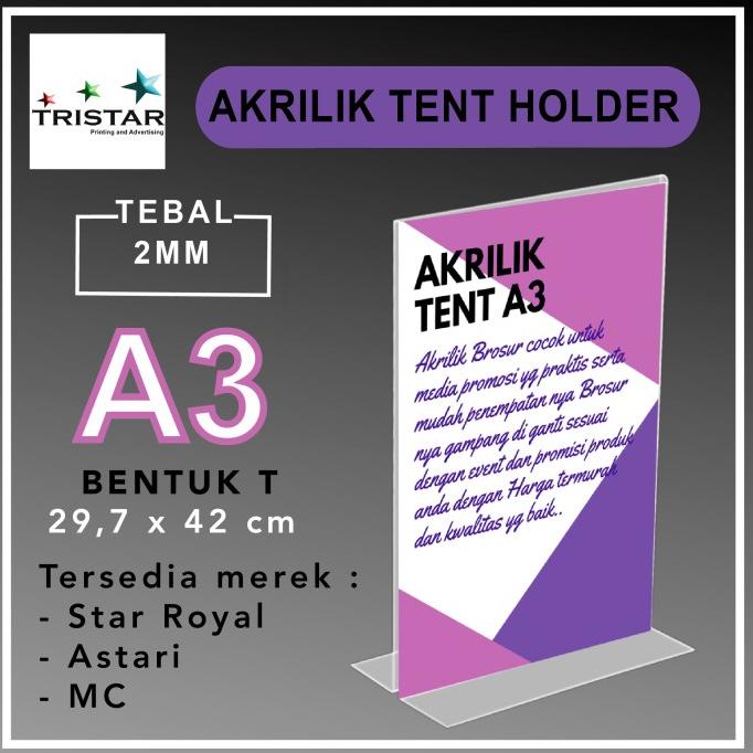 

Office & Stationery | Document Organizer | Tent Holder A3 Potrait / Acrylic Meja | Best Seller