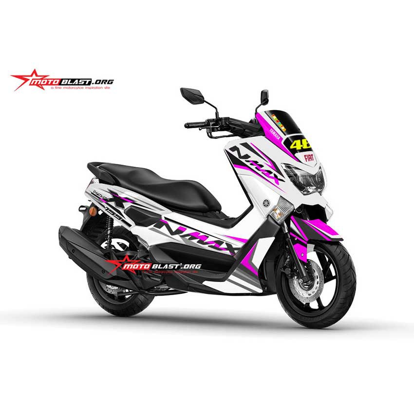 Decal Stiker Yamaha NMAX WHITE PINK TWOTONE