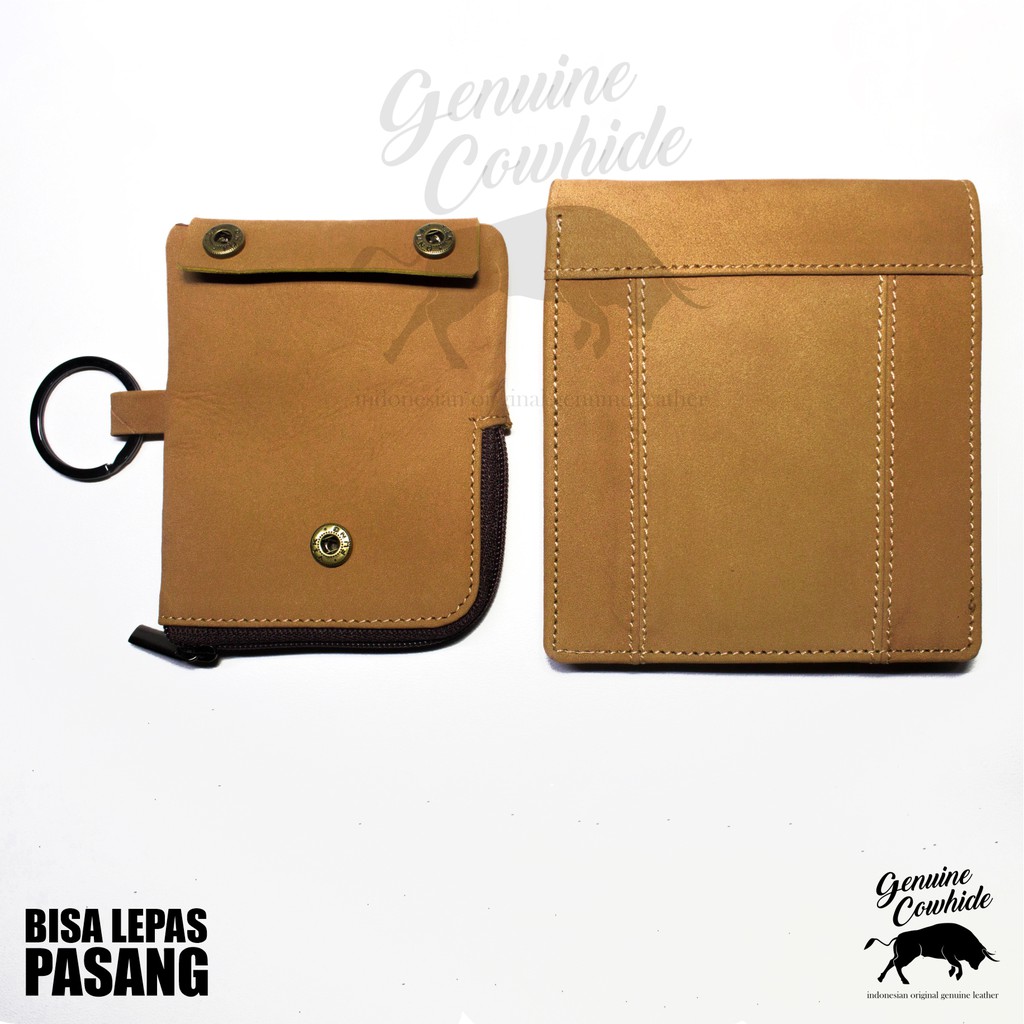 Dompet Pria Unik Vintage 100% Kulit Sapi Asli Jenis Crazy Horse Leather