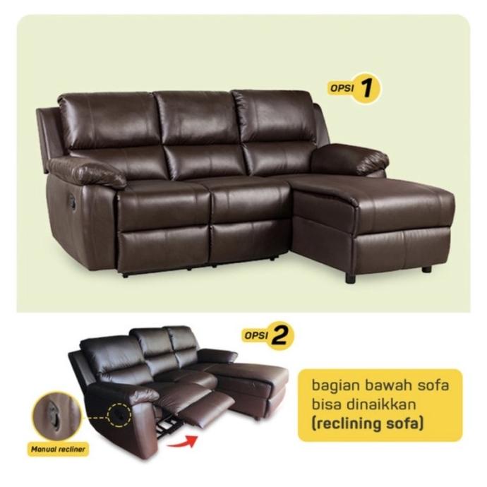 Terlaris Sofa Recliner L Modern Minimalis 3 Seat Liverpool Dindamilka
