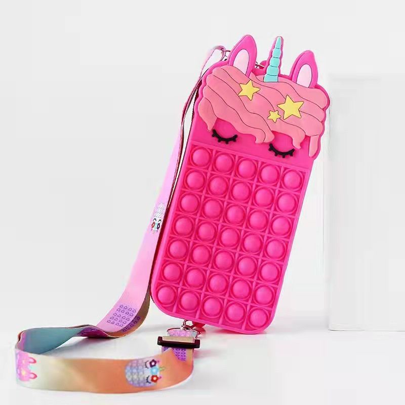 TAS ANAK PONY POP IT JELLY/ NEW SLING BAG POP IT MUAT HP-MERAH MUAT HP