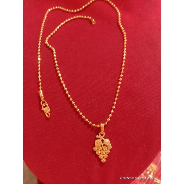 kalung merica anggur lapis emas 24k