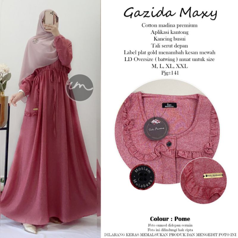 READY GAZIDA MAXY ORI RATU MULABEES || GAMIS MADINA PREMIUM || GAMIS JUMBO CANTIK