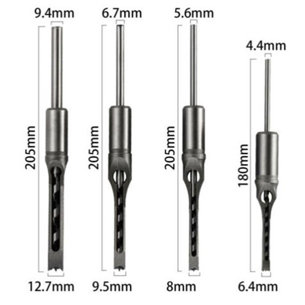 Populer Fleksibel Shaft Square Auger Woodworker Grooving Mortising Drills Extended Saw Tenon Mortise HSS Twist Drills