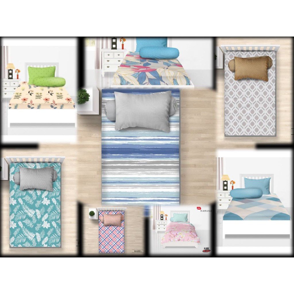 MY LOVE - SPREI SINGLE MOTIF BUNGA & MINIMALIS 100X200 / 90X200 TINGGI 30 / TINGGI 25