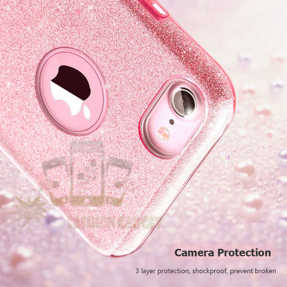 (Warna Acak Pink / Red) Silikon Motorola Moto G5S+ / Oppo A37 / Oppo F5 / Nokia 5 / Vivo V5 Plus / X9 / Vivo V7 / V7 Youth / Y75 / Vivo V7 Plus V7+/ Xiaomi Redmi Note 4/Note 4xCase Sparkling Glitter Soft Case Jelly Silicone Casing Kesing Kasing Sarung Hp