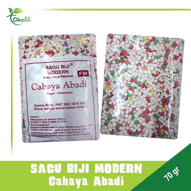 

Sagu biji modern cahaya abadi /pacar cina 70gr