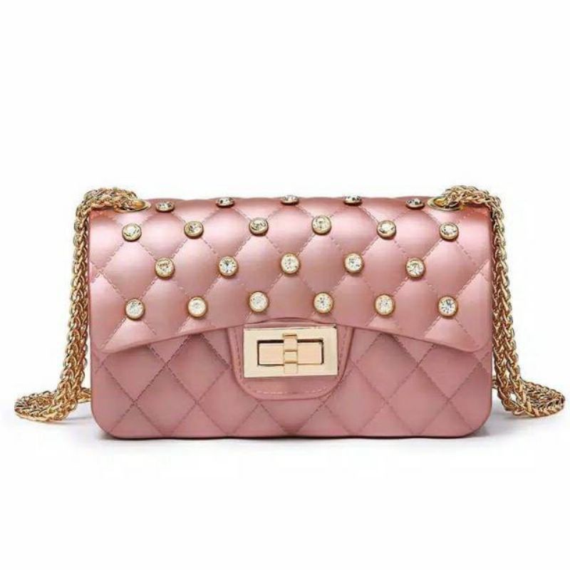 Tas Jelly Diamond Impor Wanita Classic