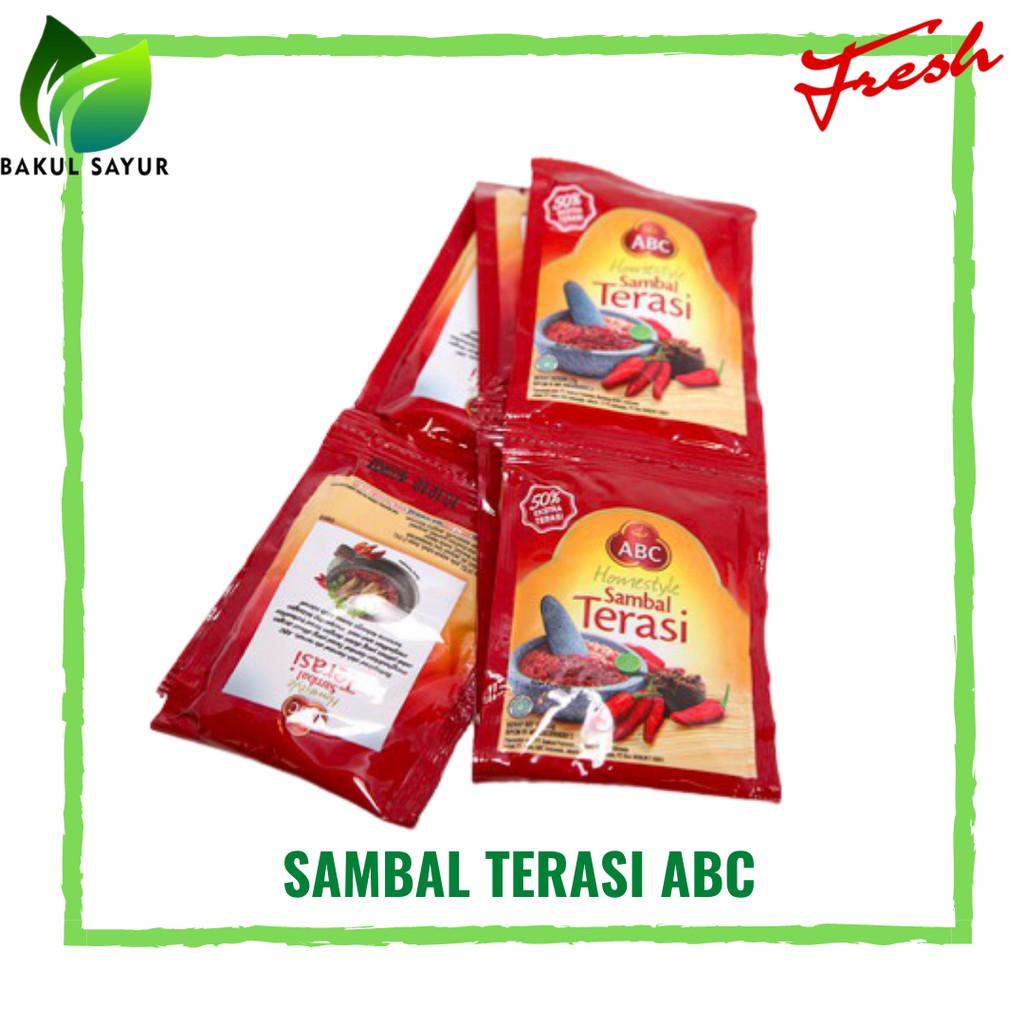 

SAMBAL TERASI ABC 23 GRAM ISI 10 SACHET - SAYUR SEGAR JAKARTAT TIMUR