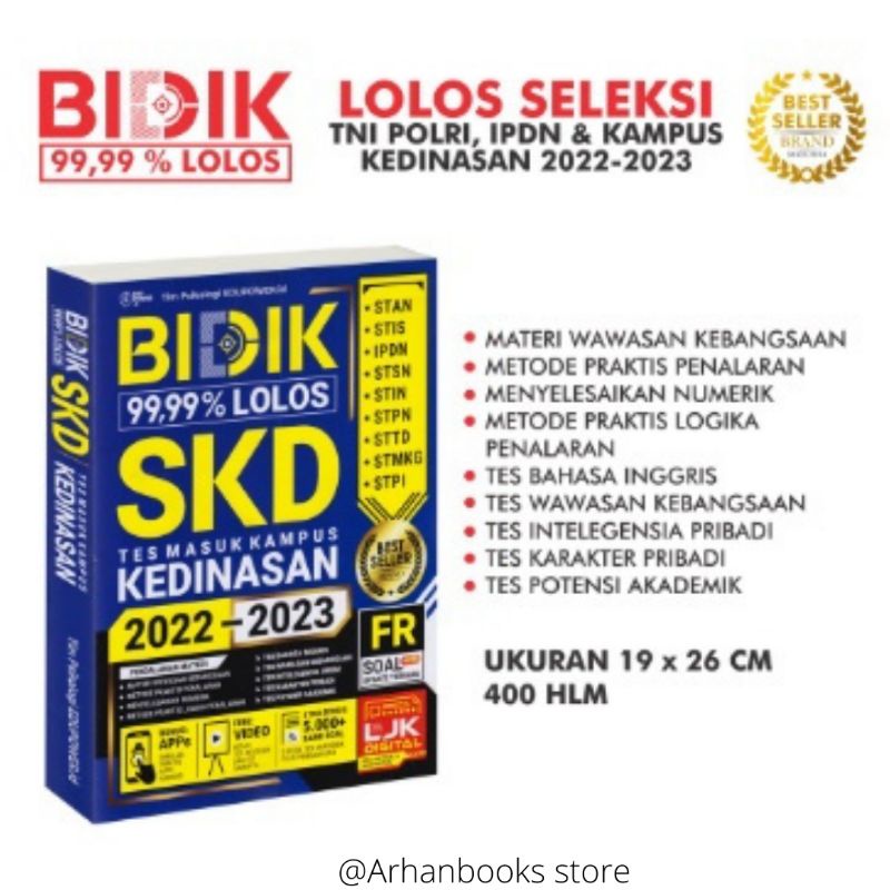 Buku Terbaru Bidik 99,99% Lolos SKD KEDINASAN 2022-2023