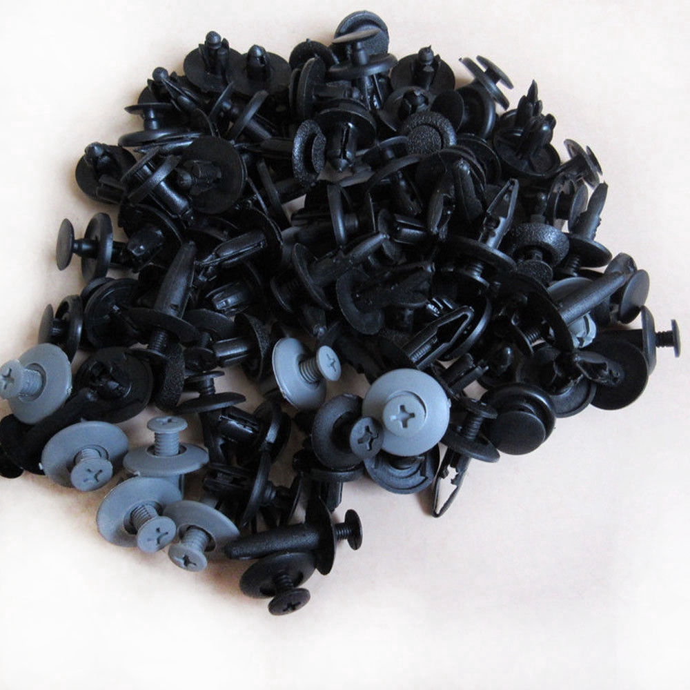 100pcs Trunk Screw Rivets Set Car Bumper Fender For Auto Plastic Fastener Clips