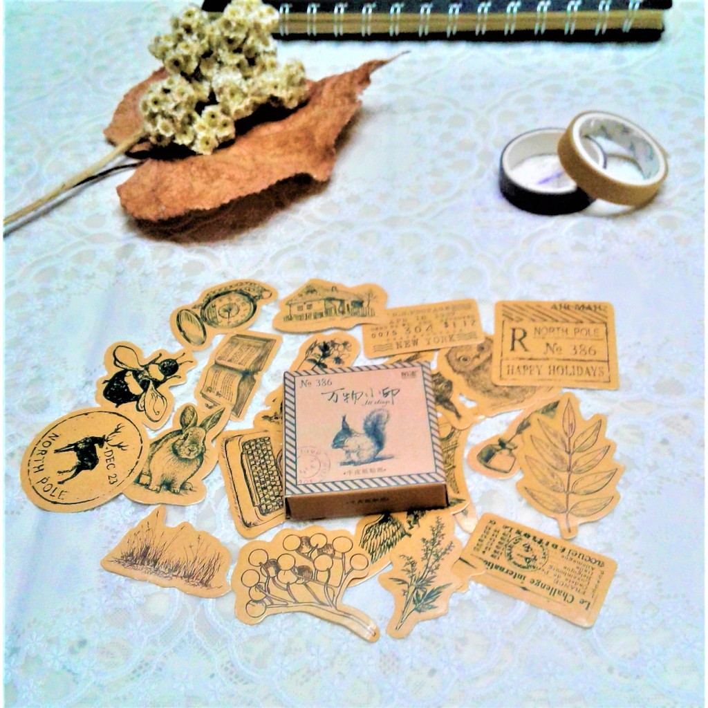 

Stiker Aesthetic Untuk Dekorasi Scrapbook Journal DIY/Sticker Gaya Vintage