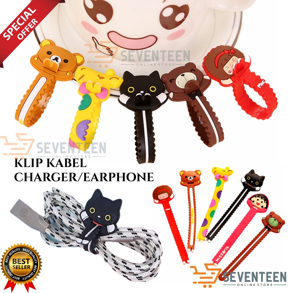 KLIP KABEL CAS HP EARPHONE / PENGIKAT KABEL / CORD HOLDER 3D / AKSESORIS HANDPHONE